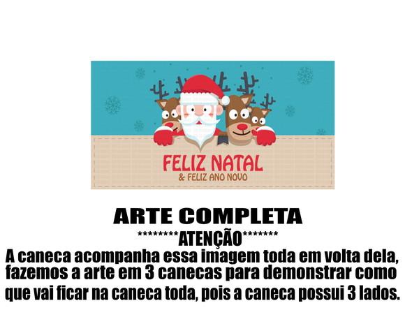 Caneca Polímero Feliz Natal Personalizada