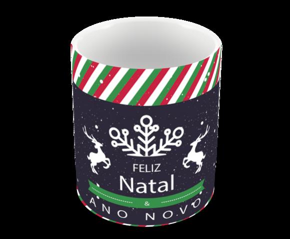 Caneca Polímero Feliz Natal Personalizada