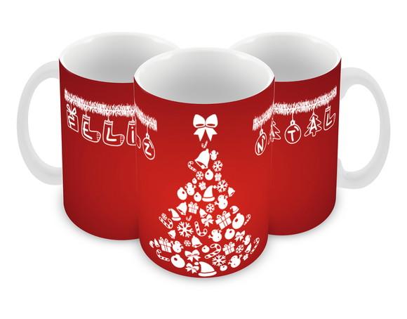 Caneca Polímero Feliz Natal Personalizada