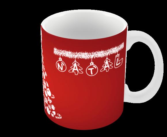 Caneca Polímero Feliz Natal Personalizada
