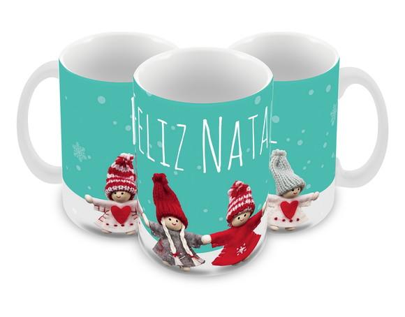 Caneca Polímero Feliz Natal Personalizada