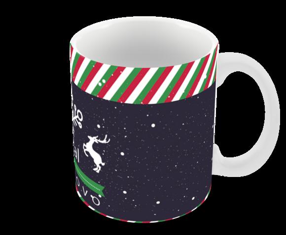 Caneca Polímero Feliz Natal Personalizada
