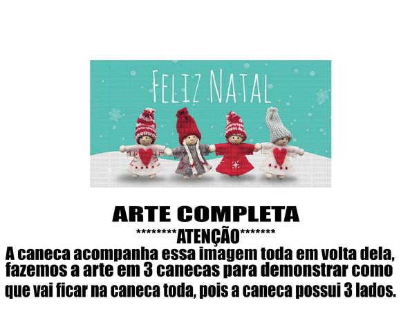 Caneca Polímero Feliz Natal Personalizada