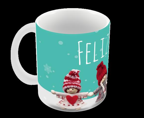 Caneca Polímero Feliz Natal Personalizada