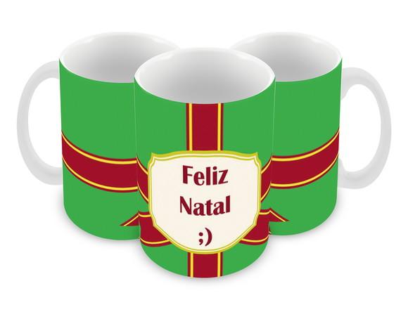Caneca Polímero Feliz Natal Personalizada