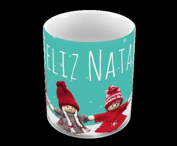 Caneca Polímero Feliz Natal Personalizada