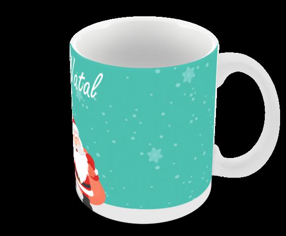 Caneca Polímero Feliz Natal Personalizada