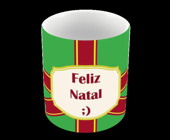 Caneca Polímero Feliz Natal Personalizada