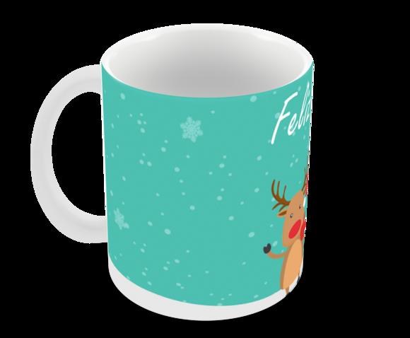 Caneca Polímero Feliz Natal Personalizada