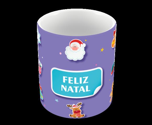 Caneca Polímero Feliz Natal Personalizada