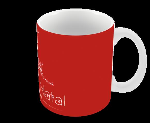 Caneca Polímero Feliz Natal Personalizada