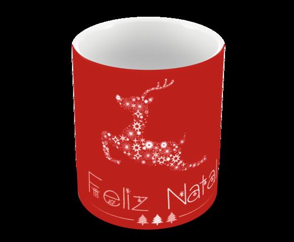 Caneca Polímero Feliz Natal Personalizada