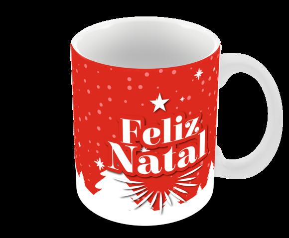 Caneca Polímero Feliz Natal Personalizada