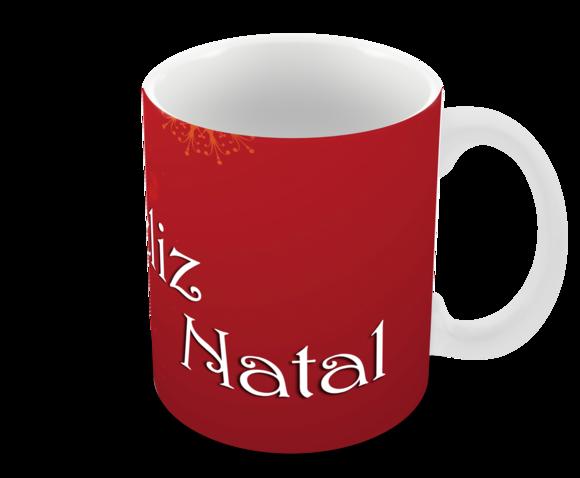 Caneca Polímero Feliz Natal Personalizada