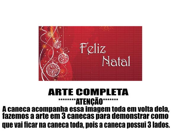 Caneca Polímero Feliz Natal Personalizada
