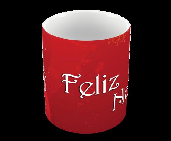 Caneca Polímero Feliz Natal Personalizada