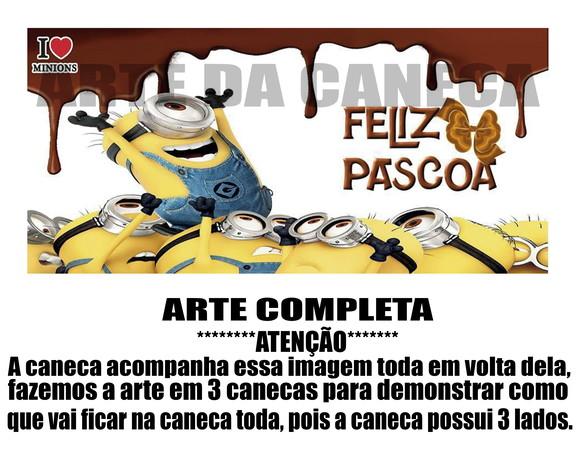 Caneca Polímero Feliz Páscoa Personalizada