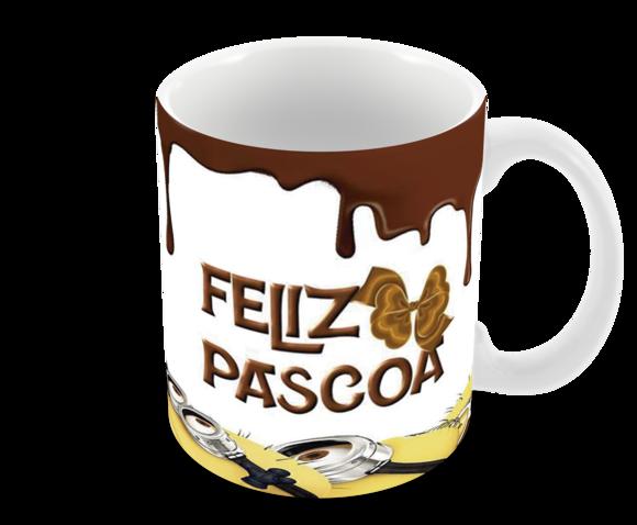 Caneca Polímero Feliz Páscoa Personalizada