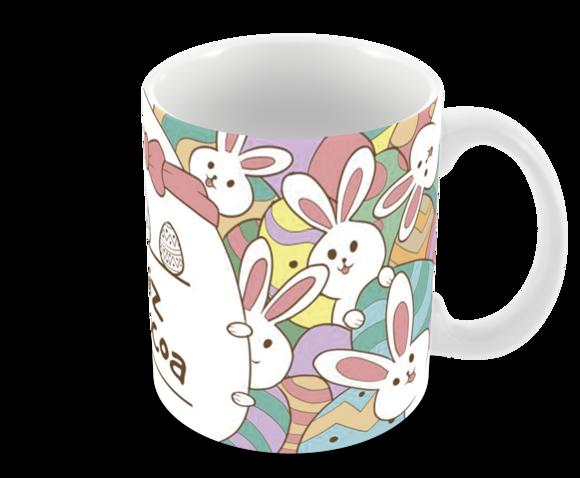 Caneca Polímero Feliz Páscoa Personalizada