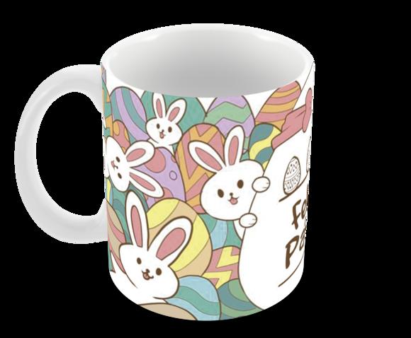 Caneca Polímero Feliz Páscoa Personalizada
