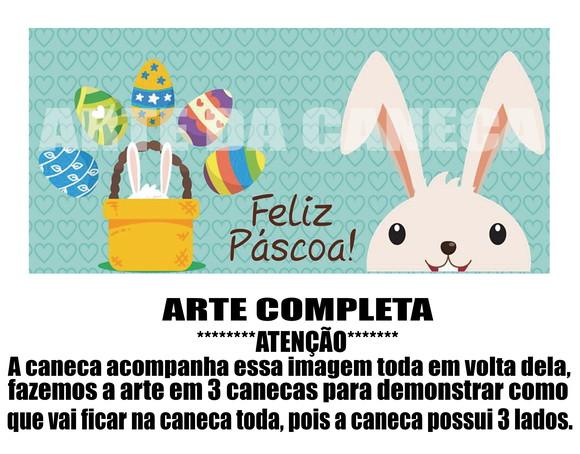 Caneca Polímero Feliz Páscoa Personalizada