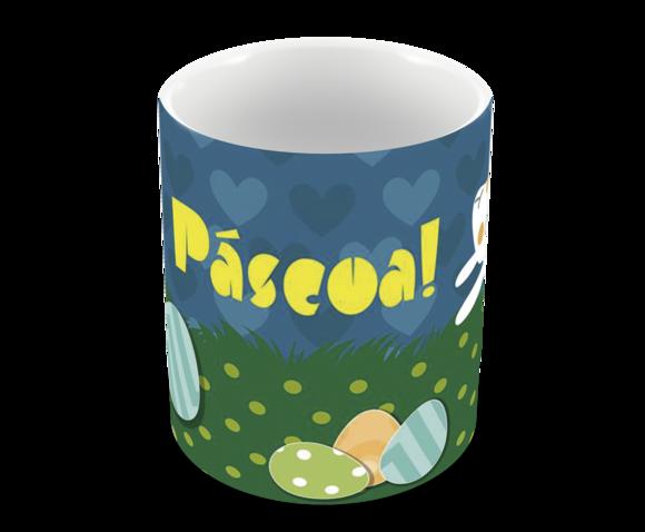 Caneca Polímero Feliz Páscoa Personalizada