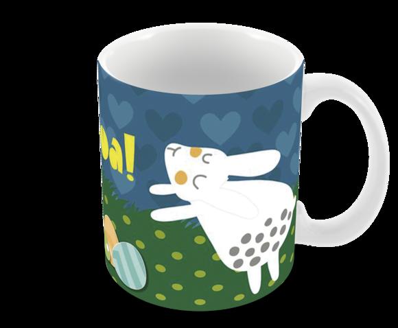 Caneca Polímero Feliz Páscoa Personalizada