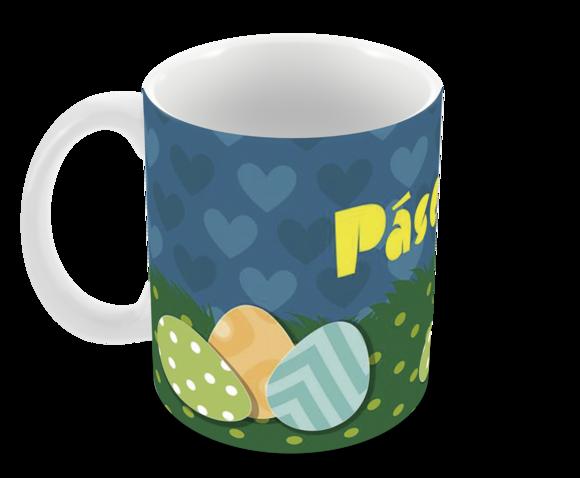 Caneca Polímero Feliz Páscoa Personalizada