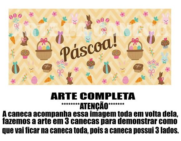 Caneca Polímero Feliz Páscoa Personalizada
