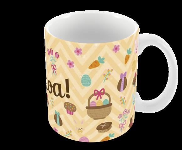 Caneca Polímero Feliz Páscoa Personalizada