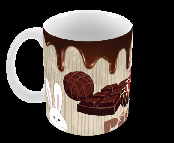 Caneca Polímero Feliz Páscoa Personalizada