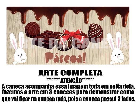 Caneca Polímero Feliz Páscoa Personalizada