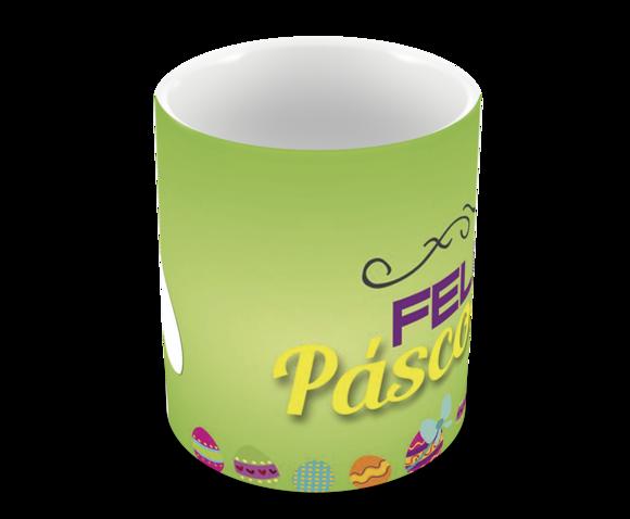 Caneca Polímero Feliz Páscoa Personalizada
