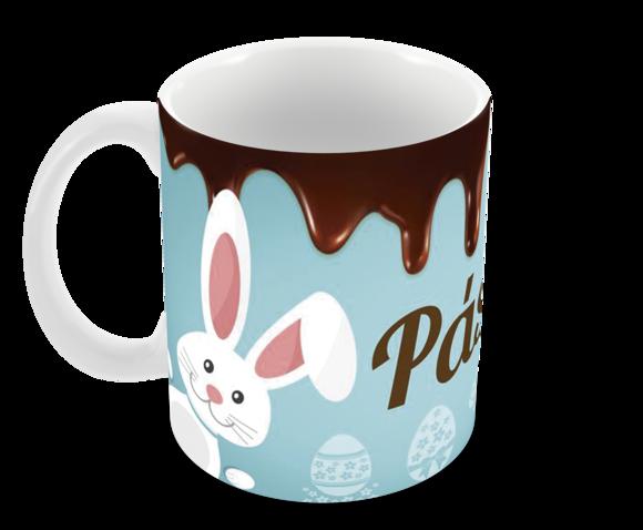 Caneca Polímero Feliz Páscoa Personalizada