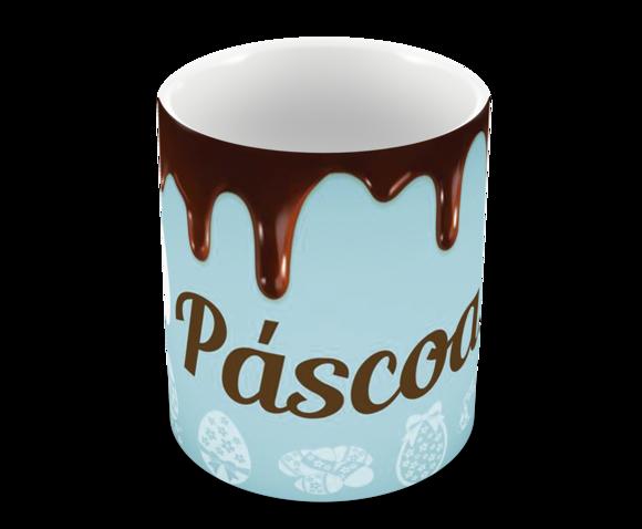 Caneca Polímero Feliz Páscoa Personalizada