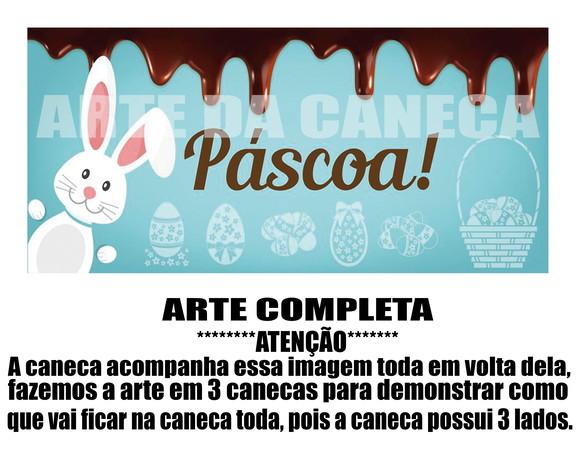 Caneca Polímero Feliz Páscoa Personalizada