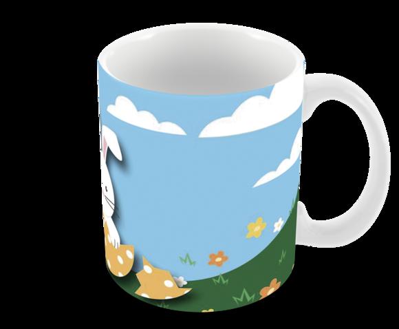 Caneca Polímero Feliz Páscoa Personalizada