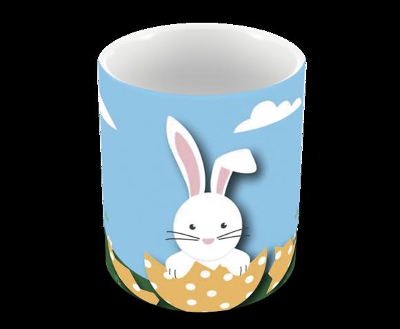 Caneca Polímero Feliz Páscoa Personalizada