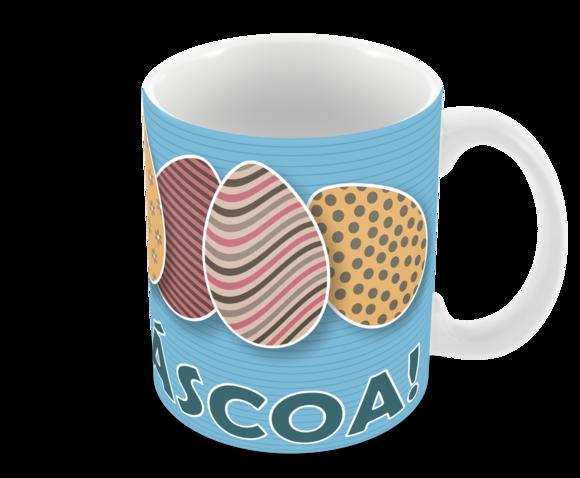 Caneca Polímero Feliz Páscoa Personalizada