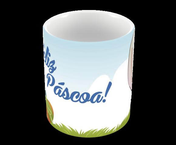 Caneca Polímero Feliz Páscoa Personalizada