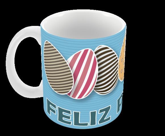 Caneca Polímero Feliz Páscoa Personalizada