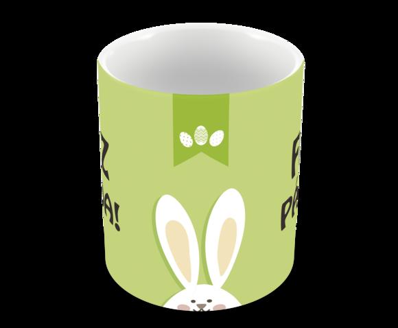 Caneca Polímero Feliz Páscoa Personalizada