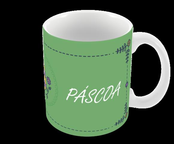 Caneca Polímero Feliz Páscoa Personalizada