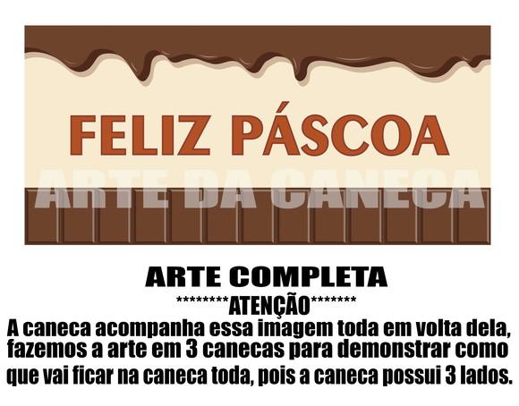 Caneca Polímero Feliz Páscoa Personalizada