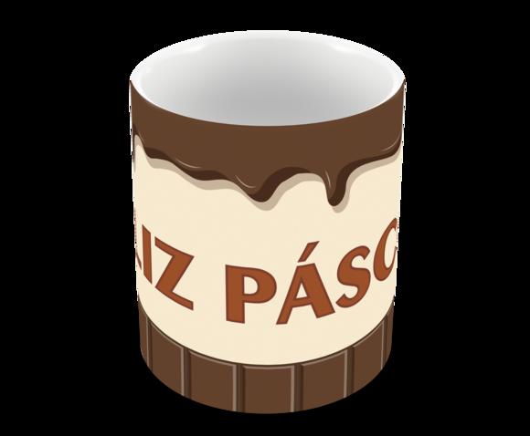 Caneca Polímero Feliz Páscoa Personalizada