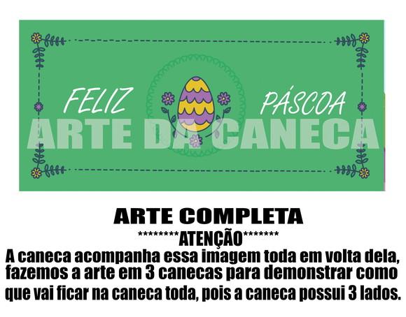 Caneca Polímero Feliz Páscoa Personalizada