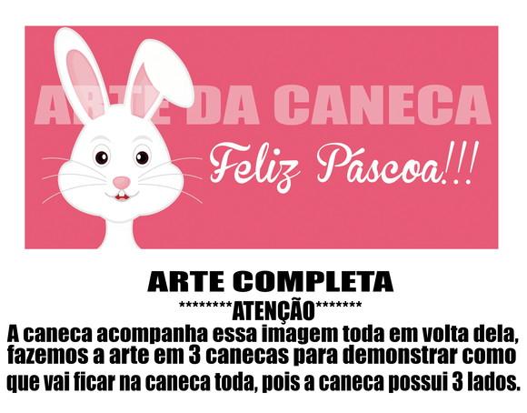 Caneca Polímero Feliz Páscoa Personalizada