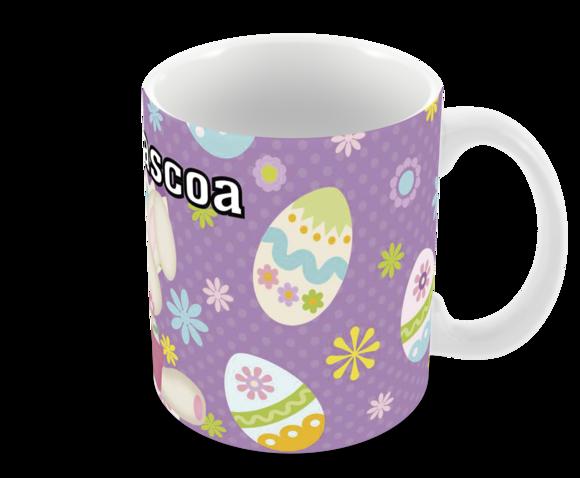 Caneca Polímero Feliz Páscoa Personalizada