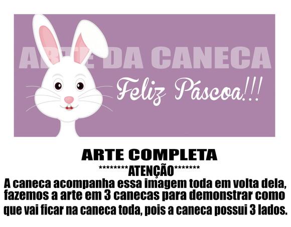 Caneca Polímero Feliz Páscoa Personalizada