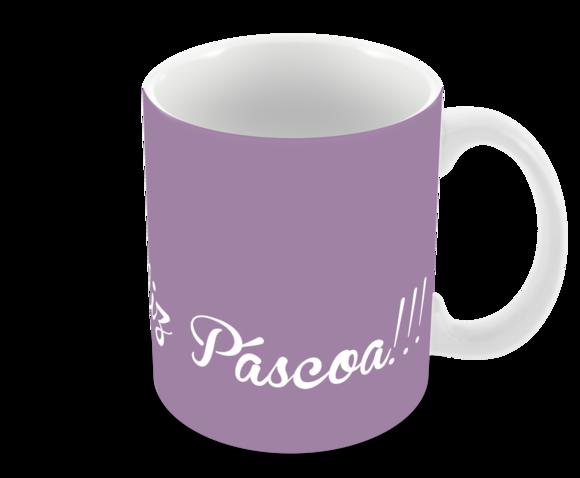 Caneca Polímero Feliz Páscoa Personalizada